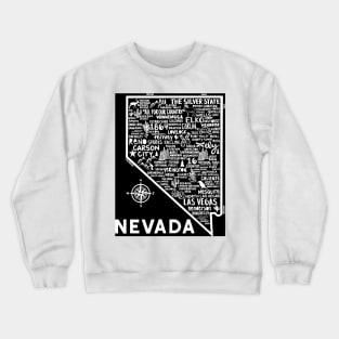 Nevada Map Crewneck Sweatshirt